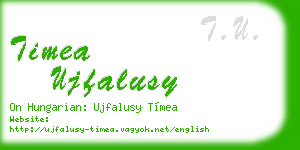 timea ujfalusy business card